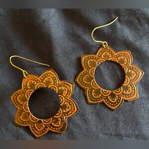 Mandala Metal Earrings